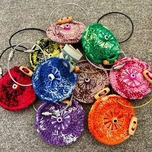 Handmade keychain with secret cash holder